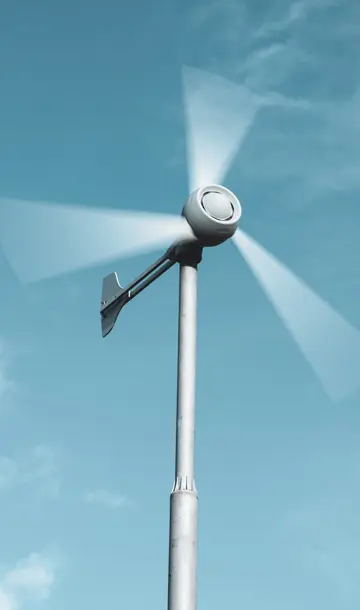 The DunEden Wind Turbine that chargers the centres EV Chargers