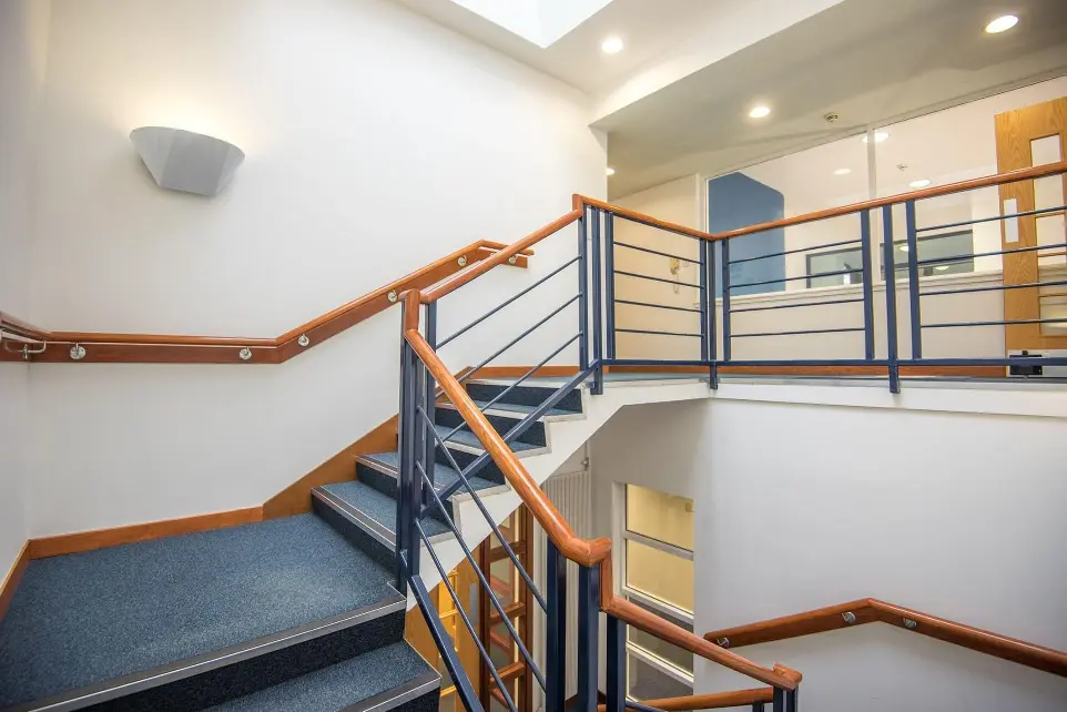 Stairway to the first foor at DunEden Business Centre